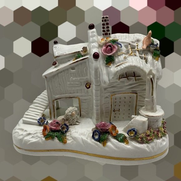 Coalport Vintage Porcelain Cottage Burner 7" Tall MCM Collectible  288 - Picture 6 of 16